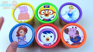 Cups Stacking Toys Play Doh Frozen Spiderman McQueen Cars Talking Tom Learn Colors for Kid