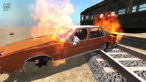 Beamng drive - Giant Chain vs Train crashes (giant chain crashes)