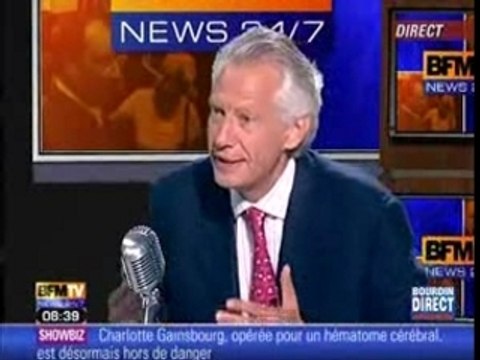 Villepin 7 septembre 2007 BFM-TV 1 sur 2