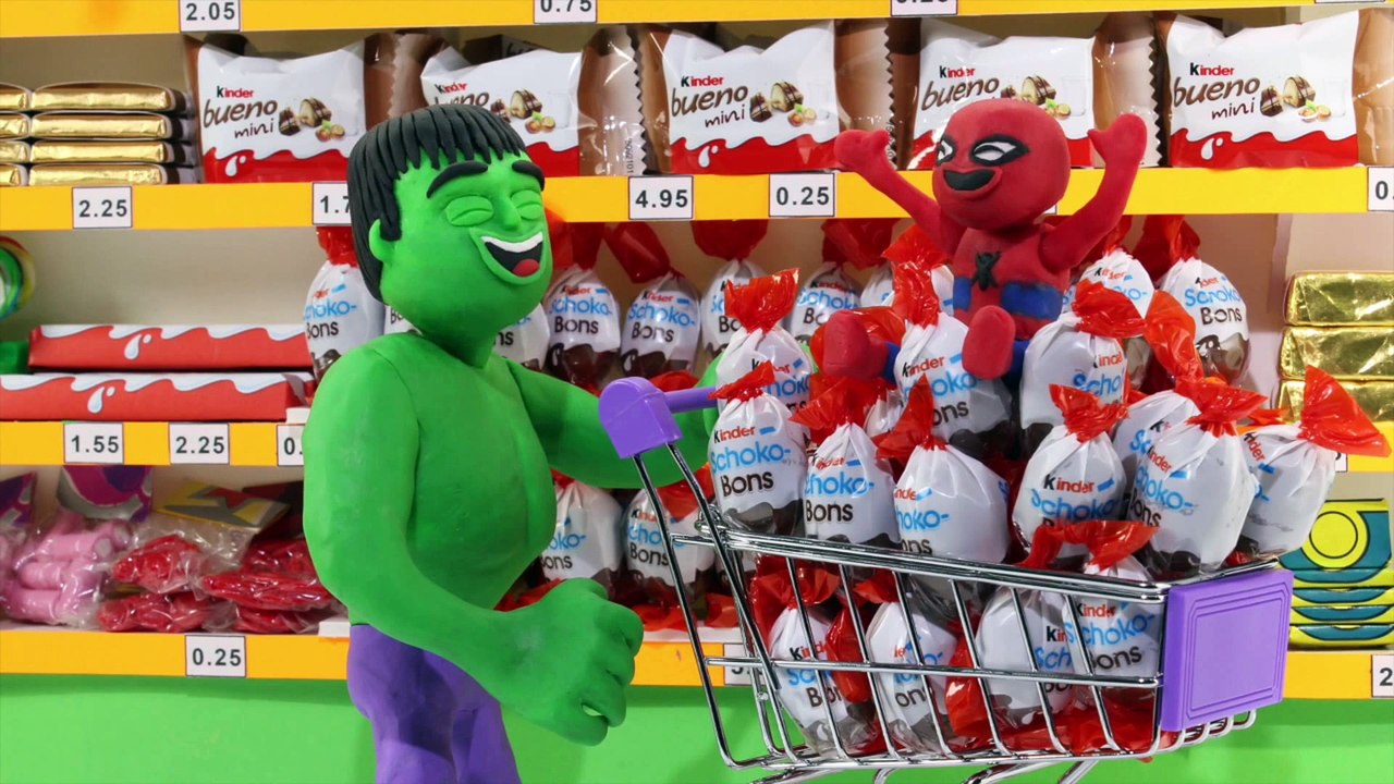 BABY HULK BITES BABY ELSA  Frozen Play Doh Cartoon Stop Motion Superhero Prank Movies