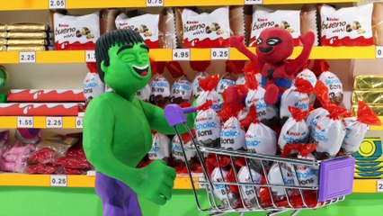 BABY HULK BITES BABY ELSA  Frozen Play Doh Cartoon Stop Motion Superhero Prank Movies
