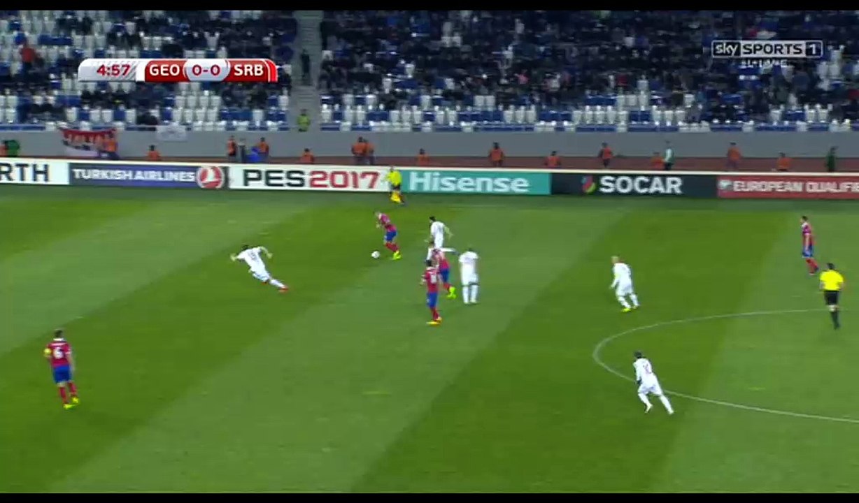 Nika Katcharava Goal HD - Georgia 1-0 Serbia - 24-03-2017