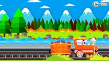 El Tren y Carros de Carreras - Dibujos Animados infantiles - Formas Para Niños en Español