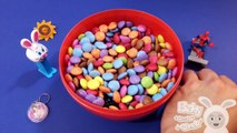 Hidden Surprise Toys Party! Smarties Candy with lot of Colours! Part 2