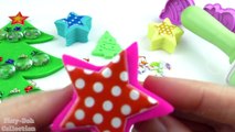 Play and Learn Colors Glitter Play Doh Balls with Christmas Themed Molds Fun & Creative fo