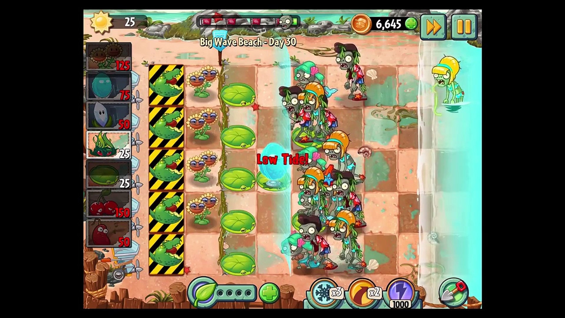 Plants vs Zombies 2, Big Wave Beach Day 30