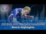 WJTTC 2015 Highlights: ZHU Cheng vs KUCERA Stanislav (R64)