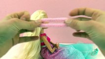 BARBIE Queen at Hair Salon | New Style for the XXL Doll | Doing Barbies Hair | Play with