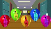 Spider Cow Horse Pig Cat Lion Colourful Colour Song | Five Little Monkeys Animated 3D Nurs