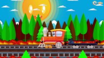 Trains Cartoons for Kids The Train and The Racing Car | Cars & Trucks cartoon for children