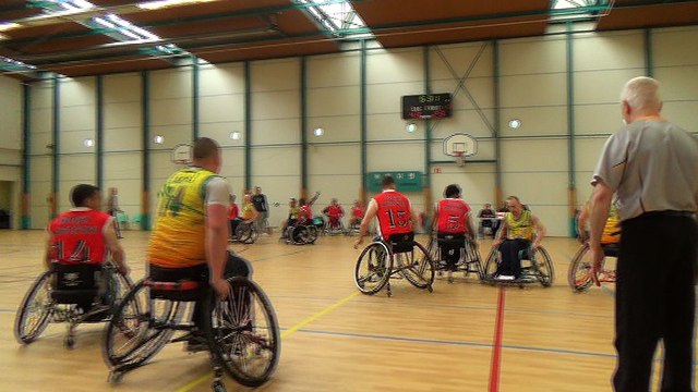 3éme quart temps Match basket fauteuil Troyes Amiens du 19 Mars 2017