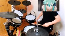 【SAOⅡ】【Sword Art Online Ⅱ】【OP Full】 IGNITE 【drum cover】【叩いてみた】