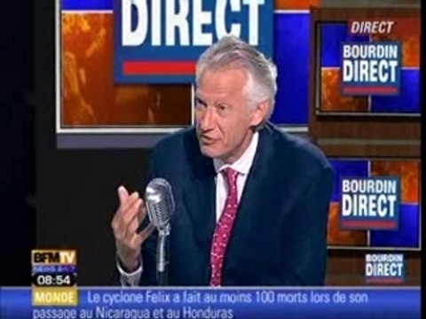 Villepin 7 septembre 2007 BFM-TV 2 sur 2