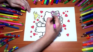 Hello Kitty New Coloring Pages For Kids Colors Coloring colored markers felt pens pencils