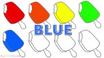 Learn Colors with Surprise Egg Duck Coloring Pages (26) Rainbow Ice Cream Popsicle Cone Ba