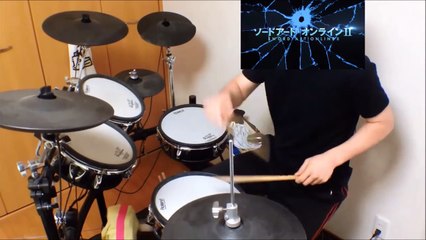 【SAOⅡ】【Sword Art Online Ⅱ】【OP】-藍井エイル-IGNITE-【drum cover】【叩いてみた】