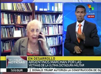 Calloni: Argentina reclama que memoria, verdad y justicia sigan vivas