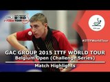 Belgium Open 2015 Highlights: PIERAERT Valentin vs MILOVANOV Andrey (Qual. Groups)