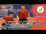 2015 ITTF Pyongyang Open: CHOE and PAK VS AN and RO (Men Doubles Final)