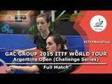 2015 Argentina Open: ARGUELLES Camila/CODINA Ana vs NAKADA Leticia/TAKAHASHI Bruna FULL MATCH