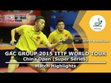 China Open 2015 Highlights: FAN Zhendong/XU Xin vs FANG Bo/ZHU Linfeng (FINAL)