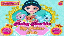 Baby Barbie My Palace Pets Disney Princess Ariel, Jasmine, Cinderella, Belle, Aurora, Rapu