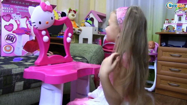 Хелло Китти Туалетный Столик Распаковка Видео для детей Hello Kitty Toys Unboxing