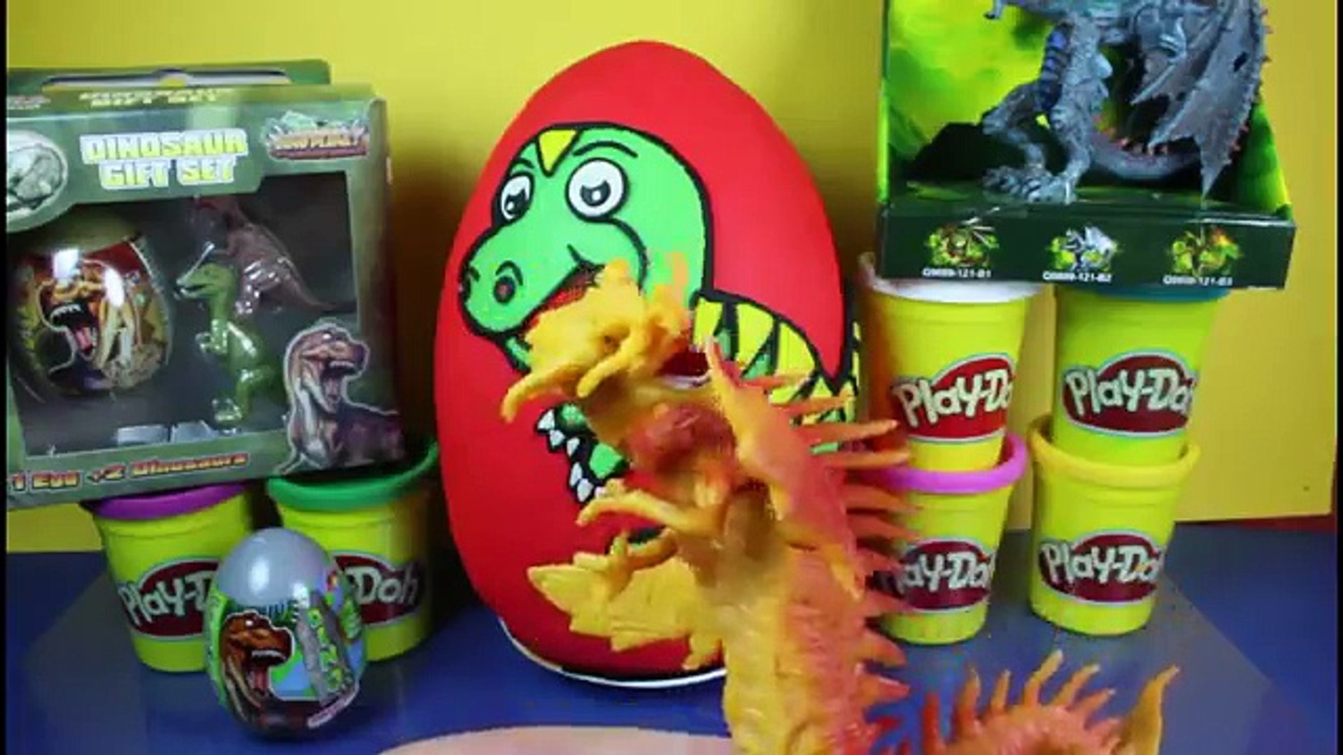jurassic world play doh surprise eggs