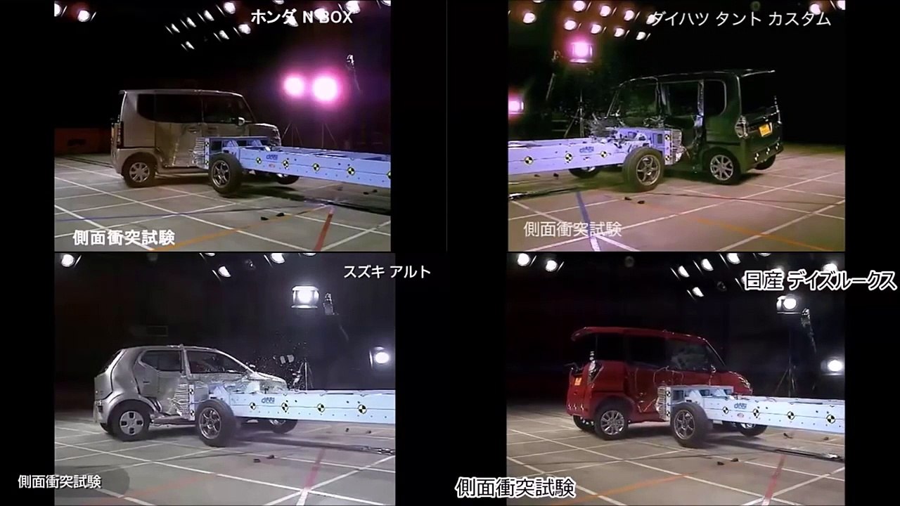 ミニバン人気車種４台の衝突試験を並べてみた＜2016.1-6＞