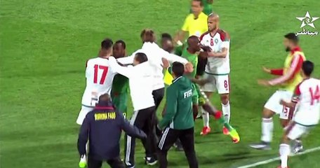 querelle et affrontement entre les mains de certains joueurs de l'équipe marocaine FBF