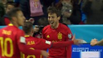 GOL da Espanha! David Silva recebe de Jordi Alba