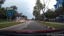 Singapore Speeding Taxi Car Crash at Pasir Ris Drive 3