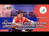 Australia Open 2015 Highlights: JUNG Youngsik vs JIANG Tianyi (1/2)