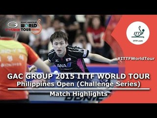 Video herunterladen: Philippines Open 2015 Highlights: JUNG Youngsik vs OSHIMA Yuya (FINAL)