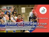 Philippines Open 2015 Highlights: HIRANO Miu vs FUKUHARA Ai (1/4)