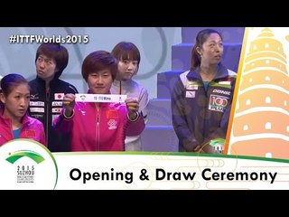 Opening & Draw Ceremony for #ITTFWorlds2015 in Suzhou