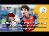 Korea Open 2015 Highlights: JANG Woojin vs CHO Seungmin U21 (1/4)