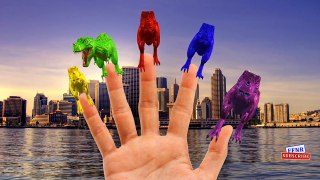 Wild animals 3d animation Rhymes Finger family - Colors dinosaurs Finger family rhymes for