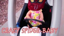 Superhero BABY Spiderman Drives Police Cozy Coupe Fail Crashes Spiderman IRL Police Little Tikes Car