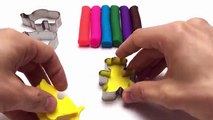 Aprender los Colores con Play Doh Animal Moldes Elefante León Jirafa Sello Creativas y Divertidas para los Niños