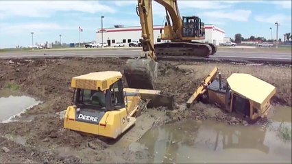 Ekskavatör ile dozer kurtarma