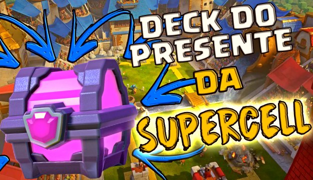 Jogando com deck do Presentinho da Supercell ( MELHOR DECK ) - Clash Royale