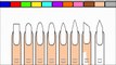 Lip Draw and Nail Art Design | Learn Colors for Children | Coloring Page
