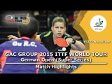 German Open 2015 Highlights: SOLJA Petrissa vs GU Ruochen (1/2)