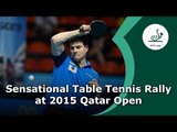 Sensational Table Tennis Rally at 2015 Qatar Open