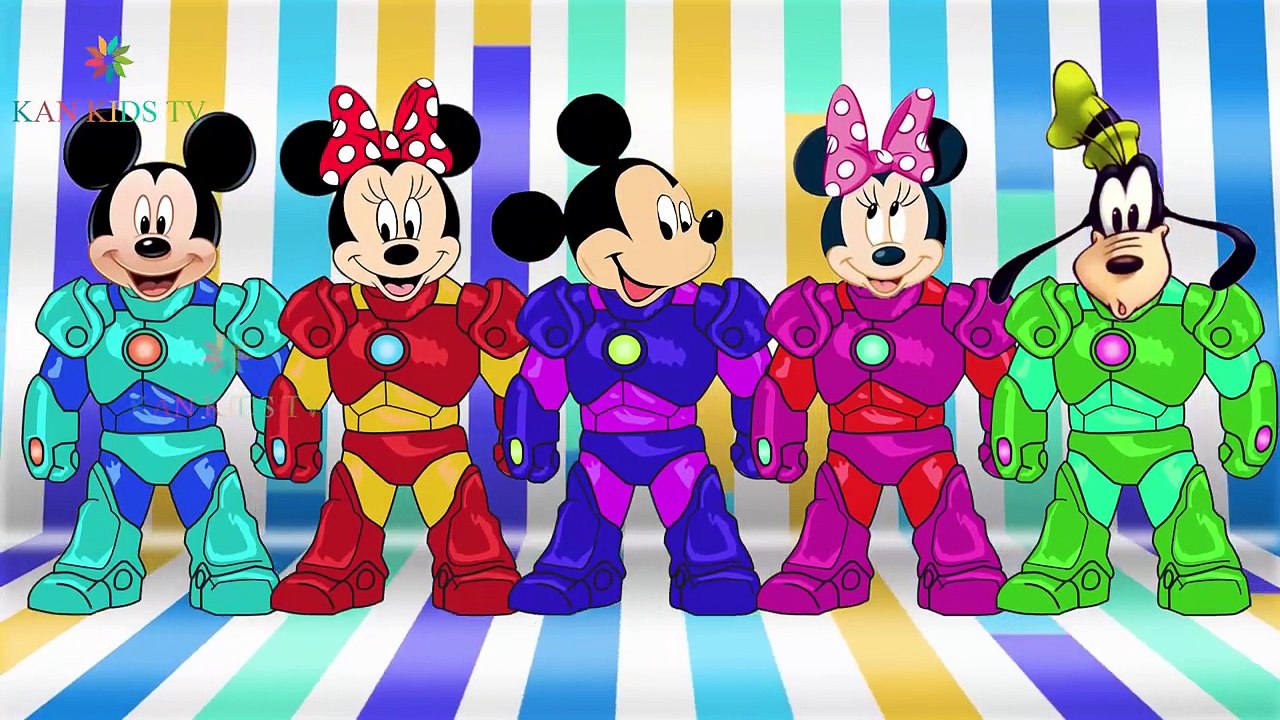 Mickey Mouse Transform HULK Ironman Spiderman Finger Family Songs - Nursery Rhymes - ABC K