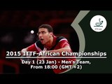 2015 ITTF-African Championships Day 1 - Men's Team
