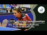 2015 ITTF-African Championships Day 7 - Men's & Women's Singles Finals