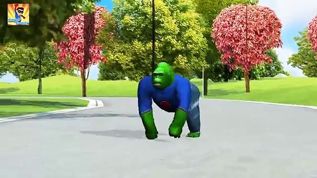 Colors Animals Giant Cats Finger Family | Giant Dinosaurs Vs Gorilla Finger Family Nursery