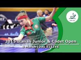 ITTF Italian Junior & Cadet Open – Day 5 LIVE